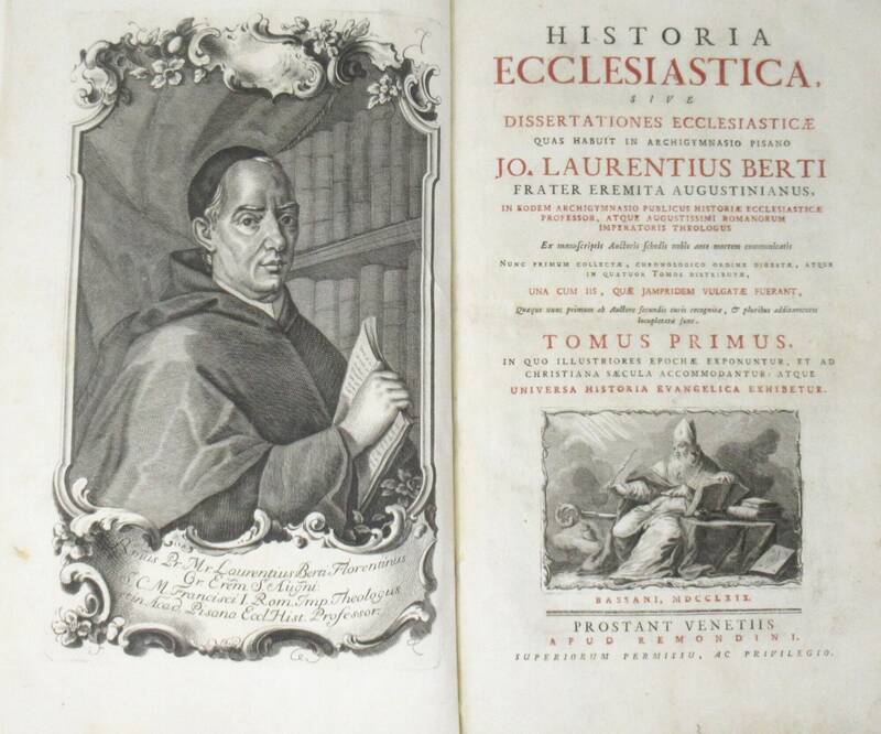 Historia ecclesiastica, sive dissertationes ecclesiasticae quas habuit in archigymnasio Pisano. Historia ecclesiastica, sive dissertationes ecclesiasticae quas habuit in archigymnasio Pisano.