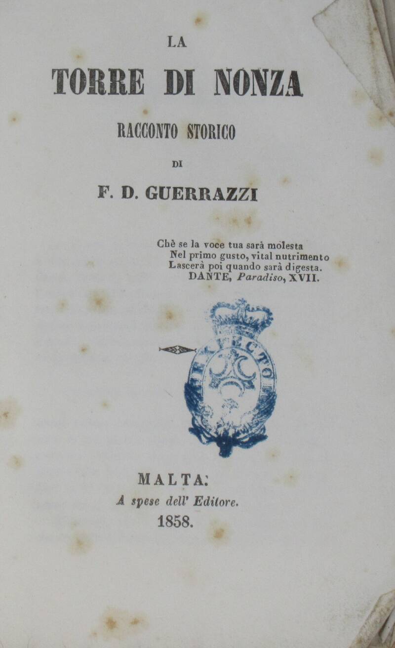 La Torre di Nonza. Racconto storico. La Torre di Nonza. Racconto storico.