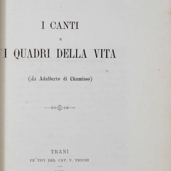 I canti e i quadri della vita. (Traduzione di Eugenio Mele). I canti e i quadri della vita. (Traduzione di Eugenio Mele).