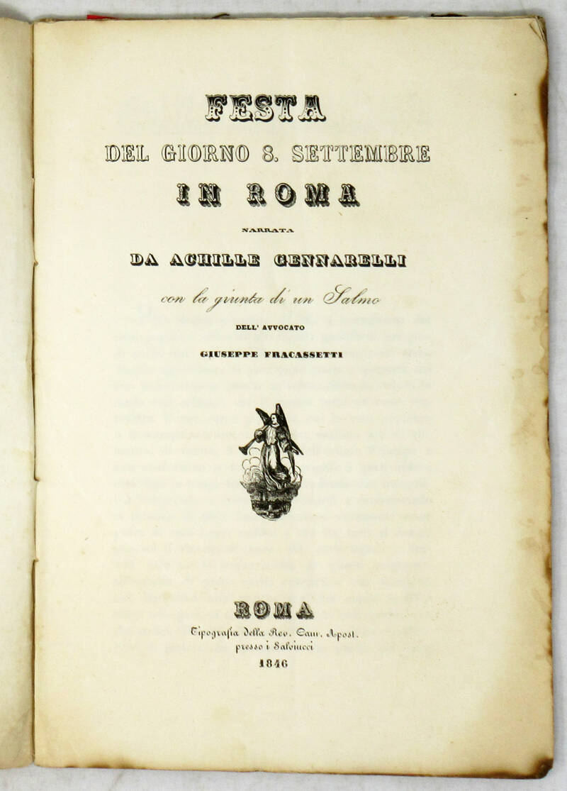 Festa del giorno 8 settembre in Roma narrata...con la giunta di un Salmo dell'avvocato Giuseppe Fracassetti.